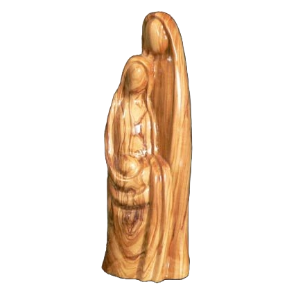 Olive Wood Silent Night Holy Family One-Piece Nativity