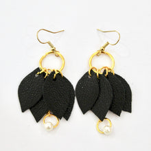 Load image into Gallery viewer, Onyx Extravagance Dangle Earrings