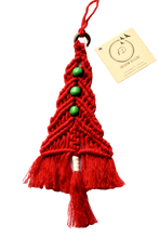 Load image into Gallery viewer, Macramé Christmas Tree Ornament