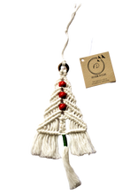 Load image into Gallery viewer, Macramé Christmas Tree Ornament