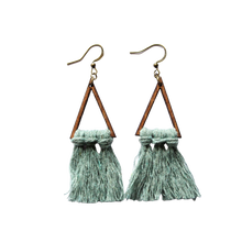 Load image into Gallery viewer, Triangle Tassel Earrings
