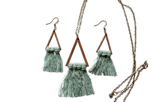 Load image into Gallery viewer, Triangle Tassel Necklace & Earring Set