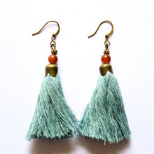 Load image into Gallery viewer, Red Sea Breeze Tassel Earrings
