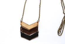Load image into Gallery viewer, Wood Chevron Necklace