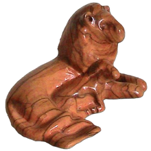 Load image into Gallery viewer, Olive Wood Lion and Lamb Carvings