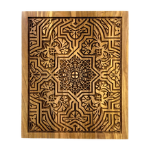 Load image into Gallery viewer, Handmade Olive Wood Decorative Keepsake Box - Aladdin's Treasure Design