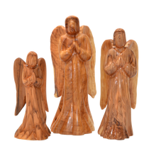 Load image into Gallery viewer, Handmade Olive Wood Praying Angel Figures