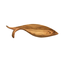 Load image into Gallery viewer, Olive Wood Fish Dish (Curved Tail)