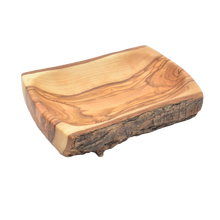 Load image into Gallery viewer, Natural Bark Olive Wood Dish - Rectangular