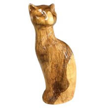 Load image into Gallery viewer, Olive Wood Cat Carving