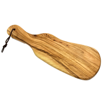 Load image into Gallery viewer, Handcrafted Olive Wood Cheese Board & Spreader