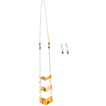 Load image into Gallery viewer, Crystal Clear Chevron Necklace and Earrings