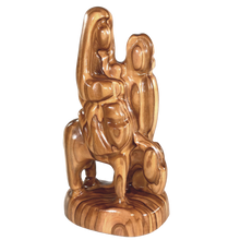 Load image into Gallery viewer, Olive Wood Providence One-Piece Holy Family - Flight to Egypt Figures