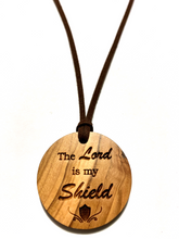 Load image into Gallery viewer, Standing on the Promises - Engraved Olive Wood Necklaces