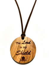 Load image into Gallery viewer, Standing on the Promises - Engraved Olive Wood Necklaces
