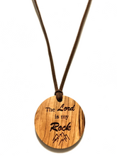 Load image into Gallery viewer, Standing on the Promises - Engraved Olive Wood Necklaces