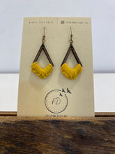 Load image into Gallery viewer, Drop of Sunshine Wooden Crochet Earrings
