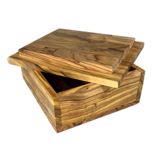 Load image into Gallery viewer, Handmade Olive Wood Decorative Keepsake Box - Infinite Embrace Design
