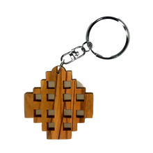Load image into Gallery viewer, Olive Wood Jerusalem Cross Keychain