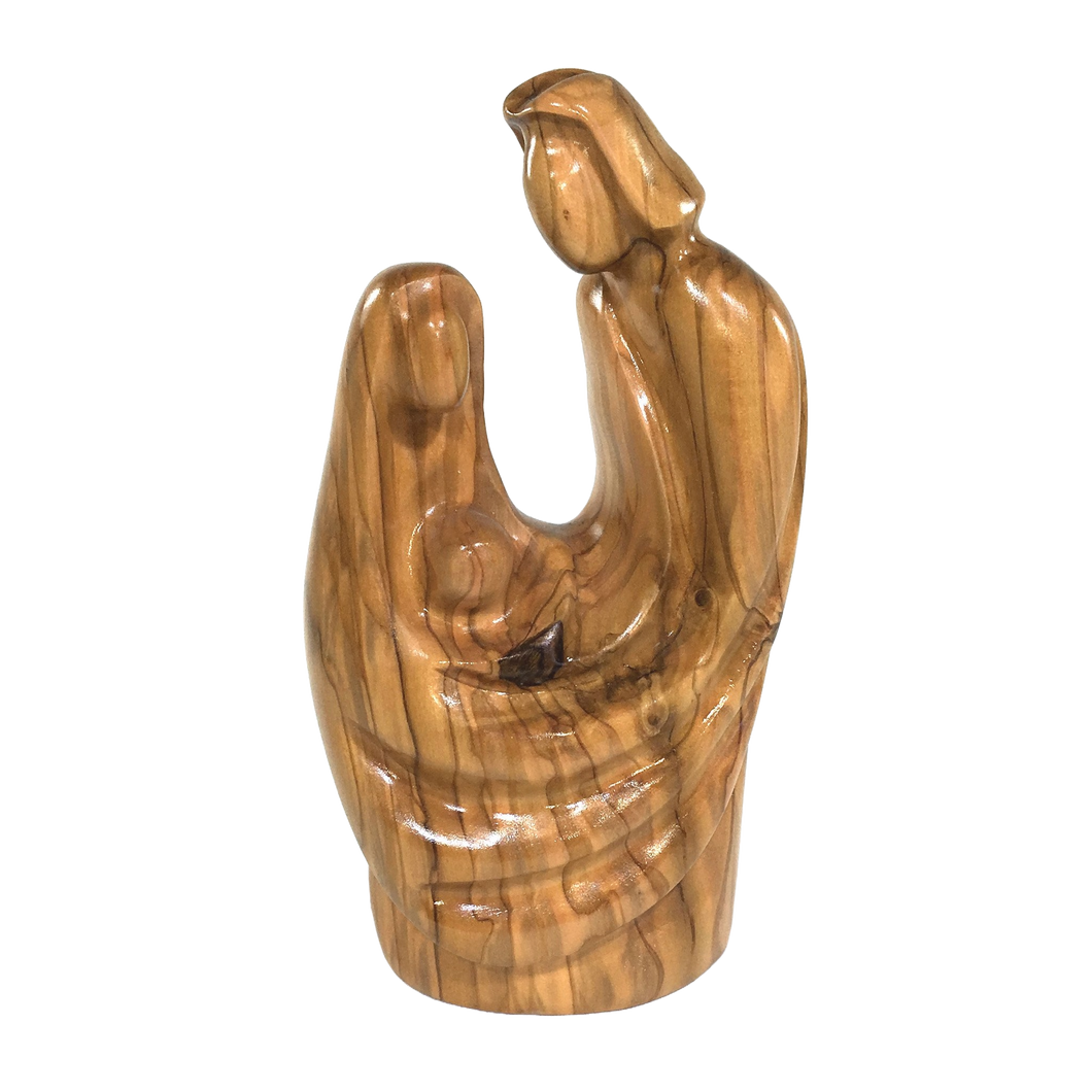 Olive Wood A Midnight Clear One-Piece Holy Family - Kneeling (6in)