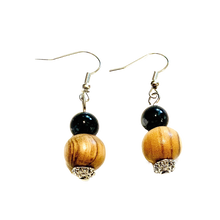 Load image into Gallery viewer, Moon Shadow Obsidian Earrings