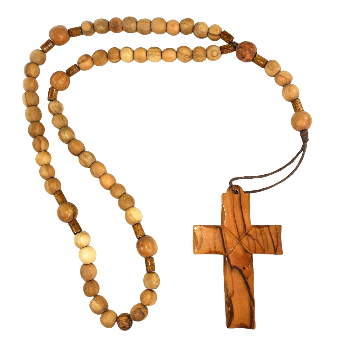 St Jude Rosary Bracelet Genuine Olive Wood Car Rosary – 6mm Beads, St Christopher Medal, Handmade In Italy Italian Handmade Rosary - Foto 14