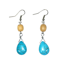 Load image into Gallery viewer, Turquoise Teardrop Earrings