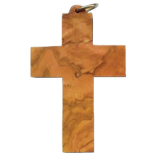 Load image into Gallery viewer, Olive Wood Latin Cross Keychain