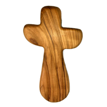 Load image into Gallery viewer, Olive Wood Holding Comfort Crosses