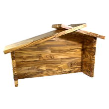Load image into Gallery viewer, Handcrafted Olive Wood Nativity Stable