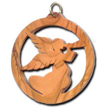 Load image into Gallery viewer, Original Olive Wood Herald Angel in Circle