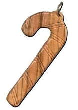 Load image into Gallery viewer, Original Olive Wood Candy Cane Ornament