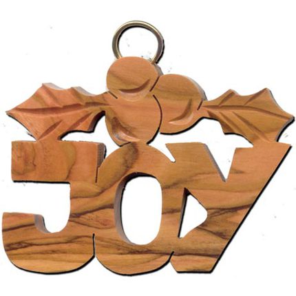 Olive Wood Joy Ornament