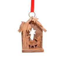 Load image into Gallery viewer, Olive Wood 3D Creche Ornament
