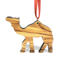 Load image into Gallery viewer, Olive Wood Standing Camel Ornament