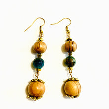 Load image into Gallery viewer, Blue Horizon Agate Earrings