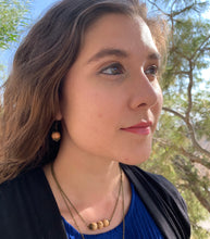 Load image into Gallery viewer, Modeled Olive Wood Forest Fairy Earrings