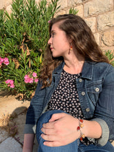 Load image into Gallery viewer, Modeled Blossom Shade Carnelian Earrings and Bracelet Set