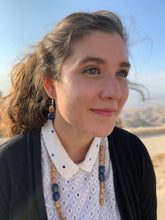 Load image into Gallery viewer, Modeled Lazuli Night Sky Earrings
