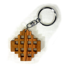 Load image into Gallery viewer, Olive Wood Jerusalem Cross Keychain