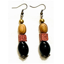 Load image into Gallery viewer, Lavish Lava Onyx Earrings