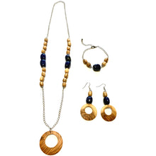 Load image into Gallery viewer, Lazuli Night Sky Necklace, Earrings and Bracelet Set

