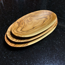 Load image into Gallery viewer, Olive Wood Oval Bowl Set Nesting on Granite