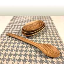Load image into Gallery viewer, Handcrafted Olive Wood Straight Spoon with Oval Bowls
