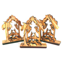 Load image into Gallery viewer, Olive Wood Tabletop Creches (Large)