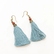 Load image into Gallery viewer, Red Sea Breeze Tassel Earrings
