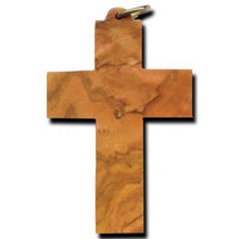 Load image into Gallery viewer, Olive Wood Latin Cross (Plain) Ornament