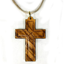 Load image into Gallery viewer, Olive Wood Latin Cross Necklace
