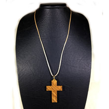 Load image into Gallery viewer, Olive Wood Latin Cross Necklace
