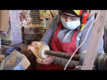 Load and play video in Gallery viewer, Finishing Natural Bark Olive Wood Dish - Rectangular